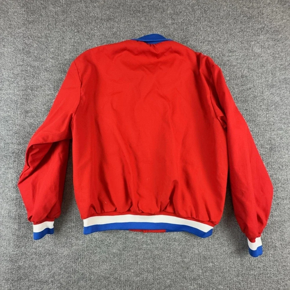 Vintage Dunbrooke Jacket Mens XL Red Nylon Hill's Logo PLA-JAC Varsity USA